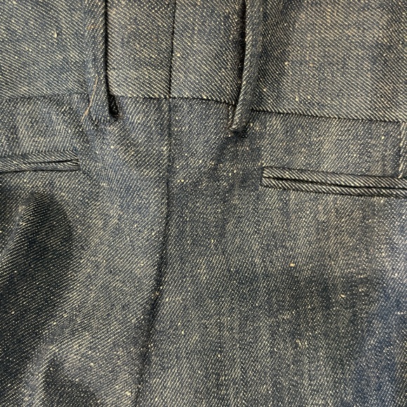 CELINE Cotton Denim Straight Leg Trousers Pants with Ankle Zip 44 like new - Picture 10 of 16